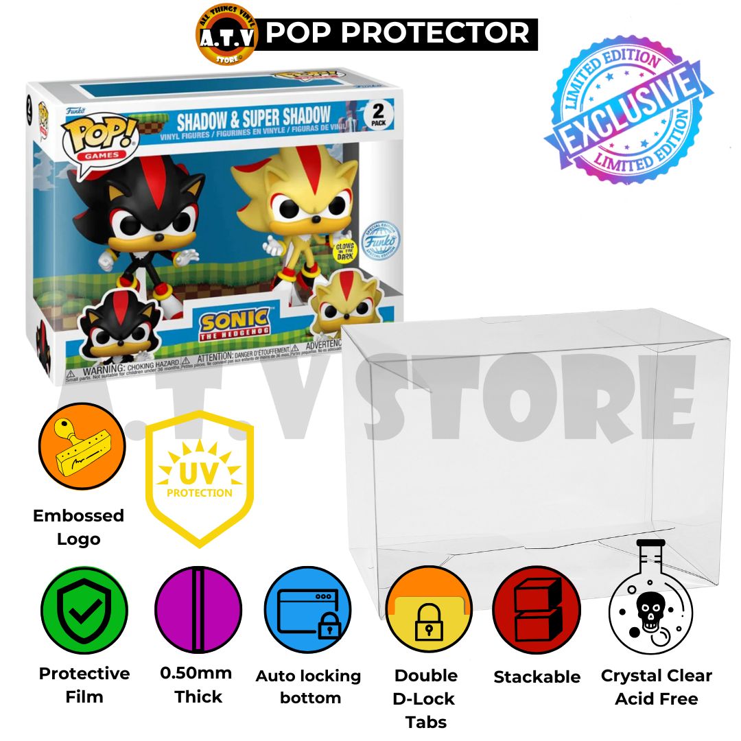 Shadow and Super Shadow 2-Pack Funko Pop UV Protector Case ATV