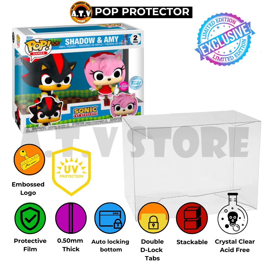 Shadow and Amy Funko Pop 2 Pack Protector ATV