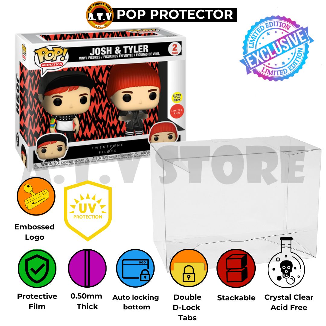 Josh & Tyler Twenty One Pilots Funko Pop 2-Pack Protector ATV