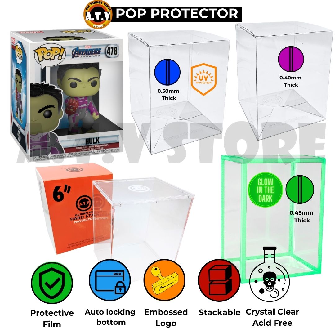 Funko Pop Hulk 478 with ATV Pop Protectors