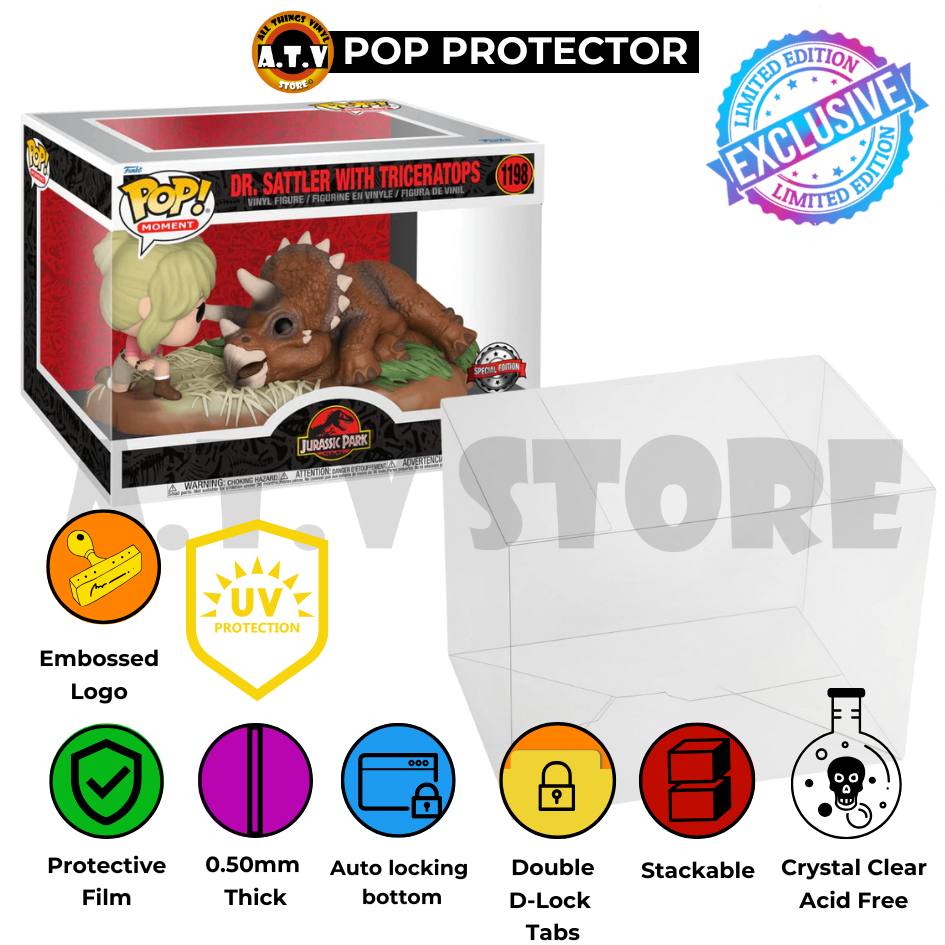 Dr Sattler Triceratops Pop Protector ATV